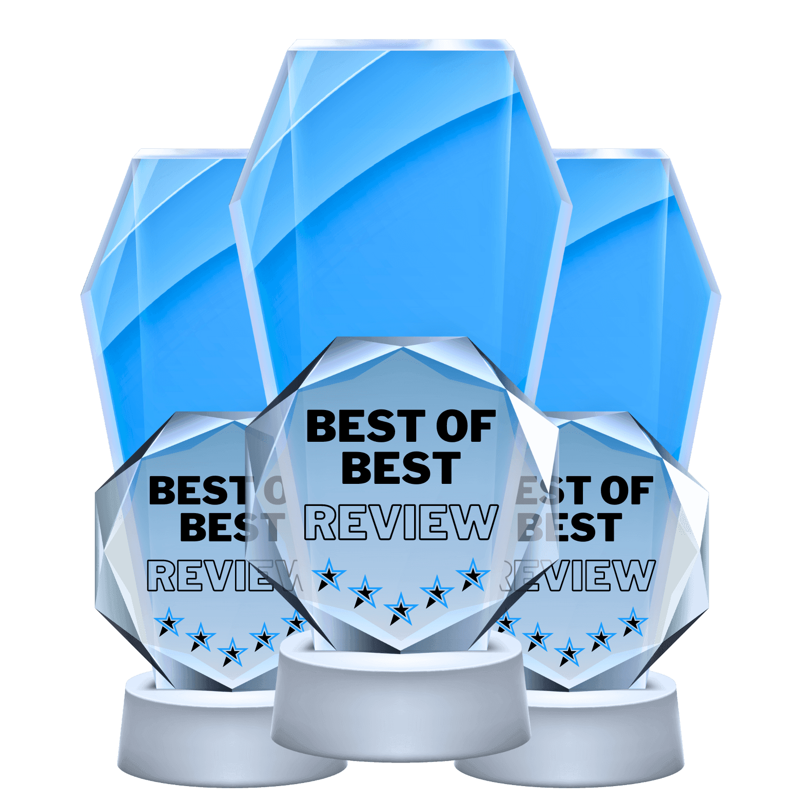 Best of Best Review trophies